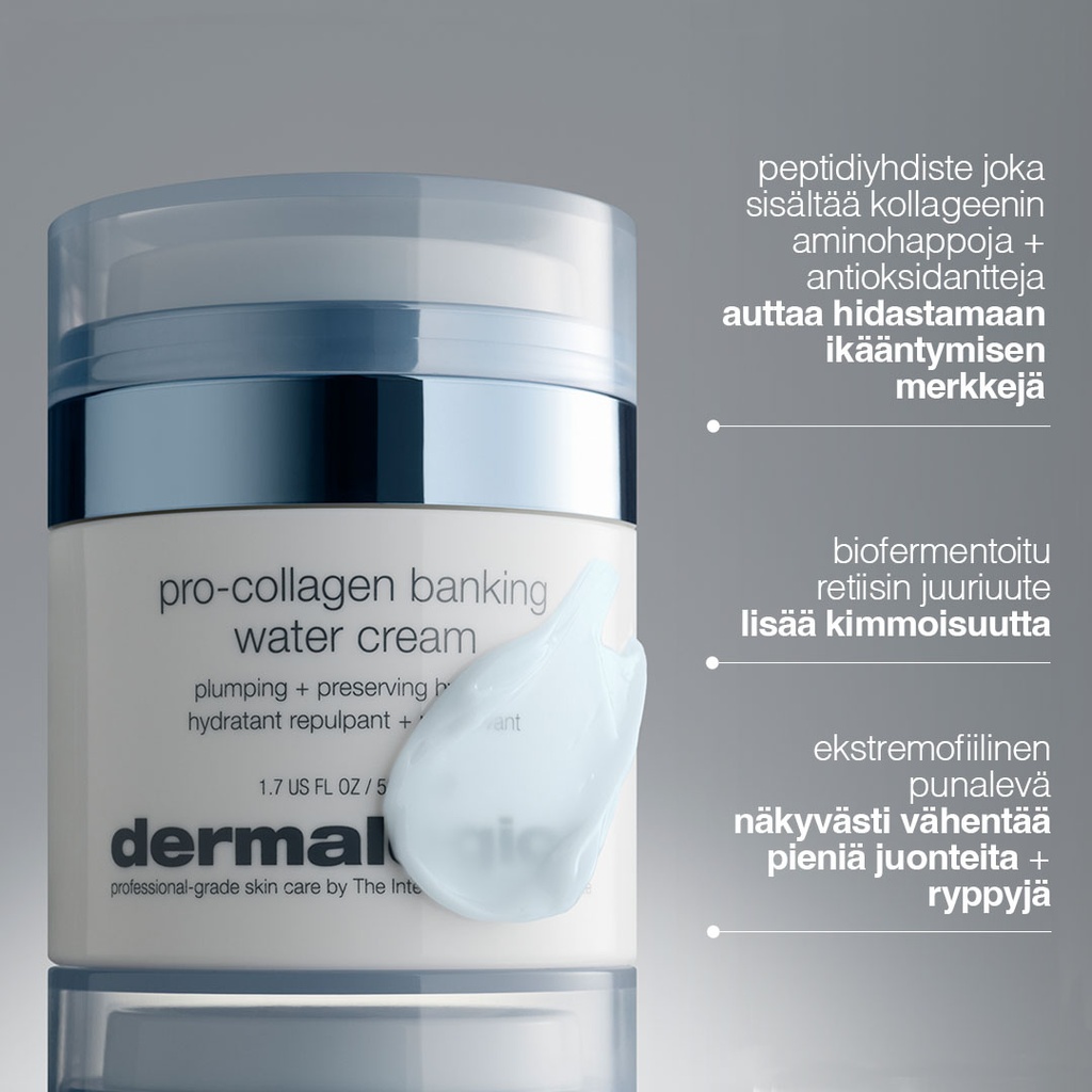 Dermalogica Pro-Collagen Banking Water Cream 50 ml kosteuttaa ja säilyttää kollageenia 2 Dermalogica Pro-Collagen Banking Water Cream 50 ml kosteuttaa ja säilyttää kollageenia - Image 2